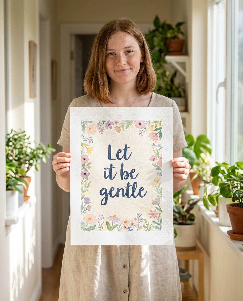 watercolor floral quote photo