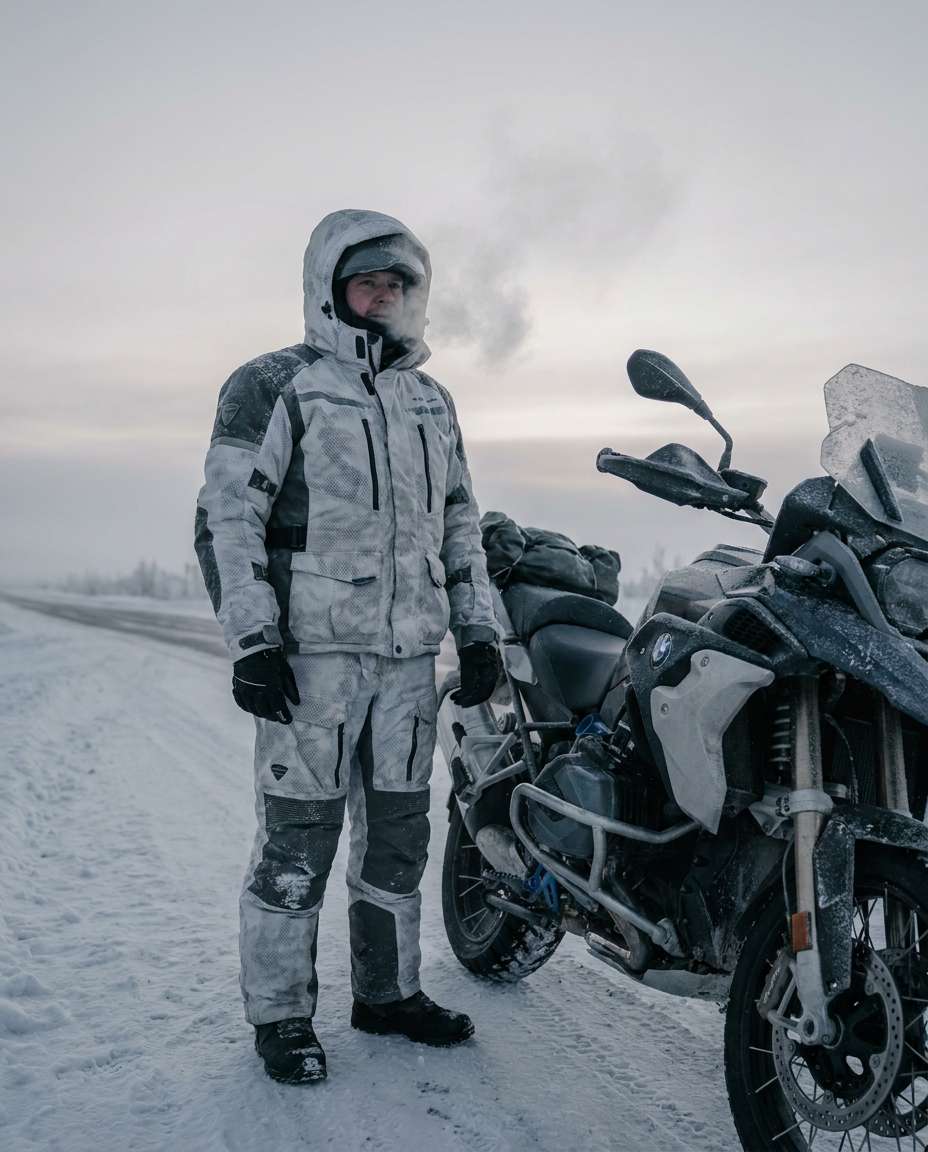 snow ride quiet mood photo