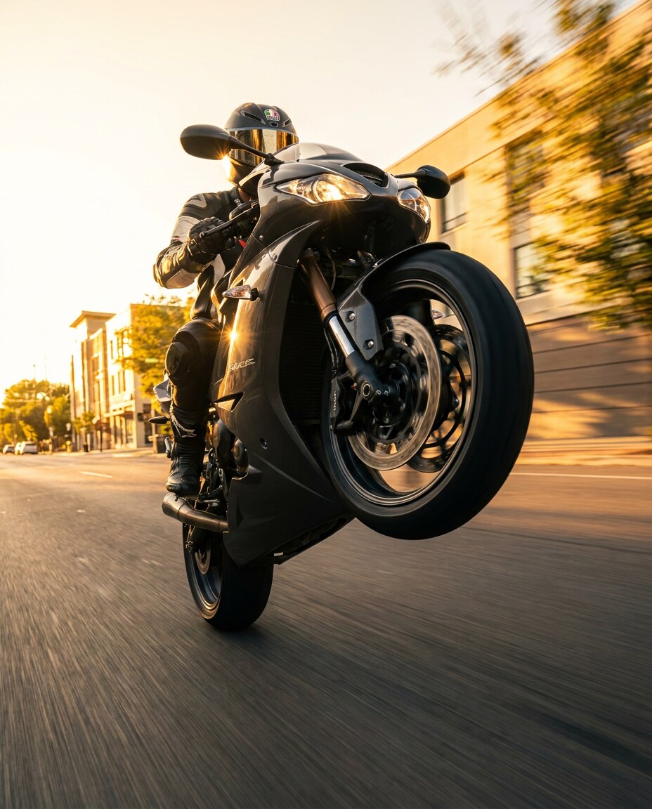 low angle stunt moment photo
