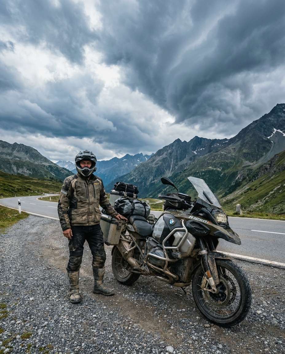 mountain pass adventure photo