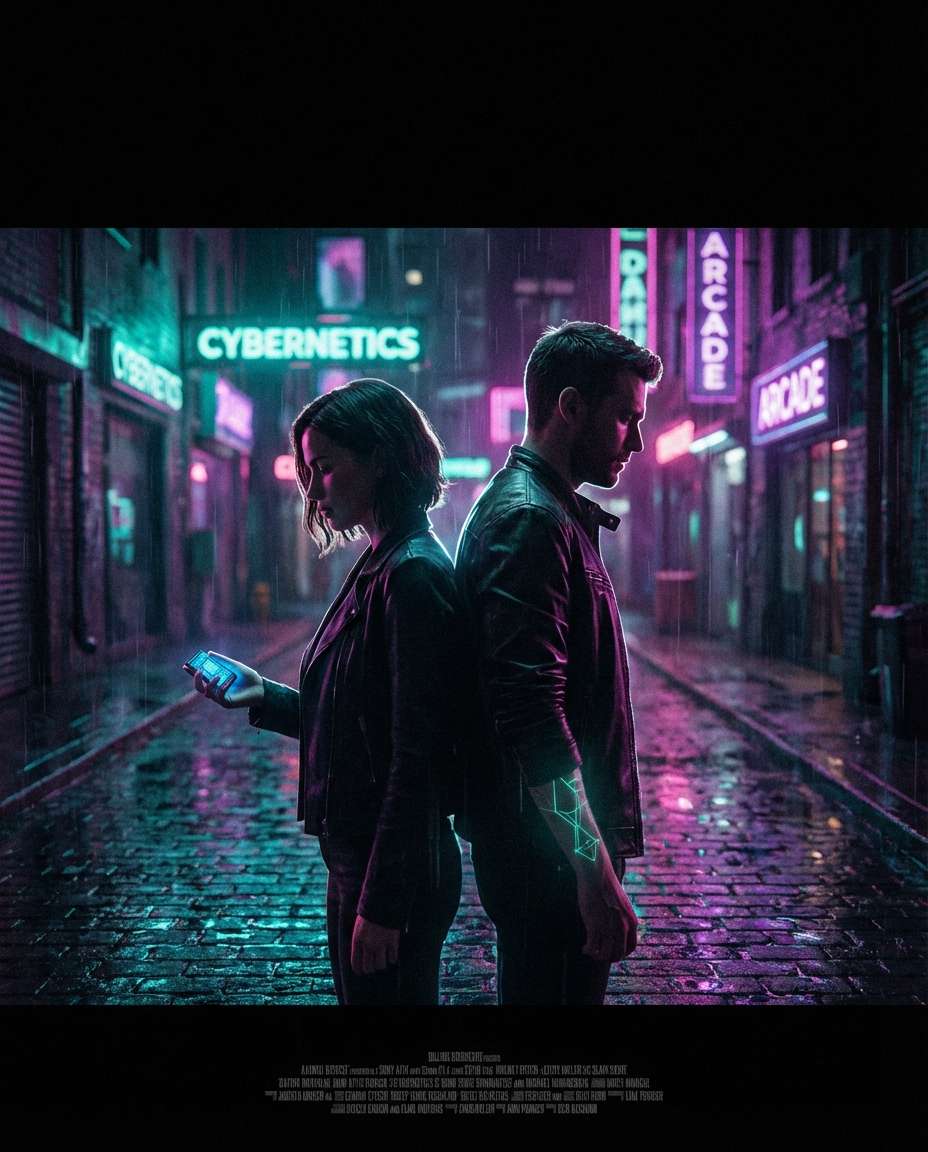 cyberpunk couple photo