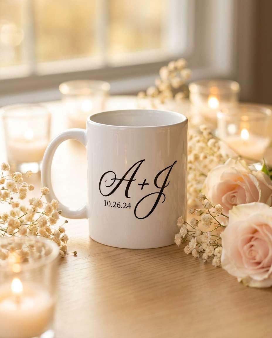 wedding favor initials photo