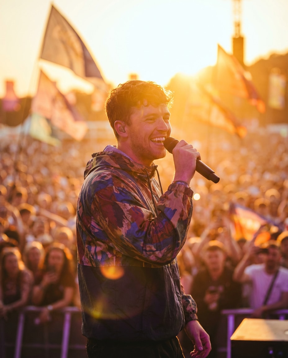 festival crowd glow photo