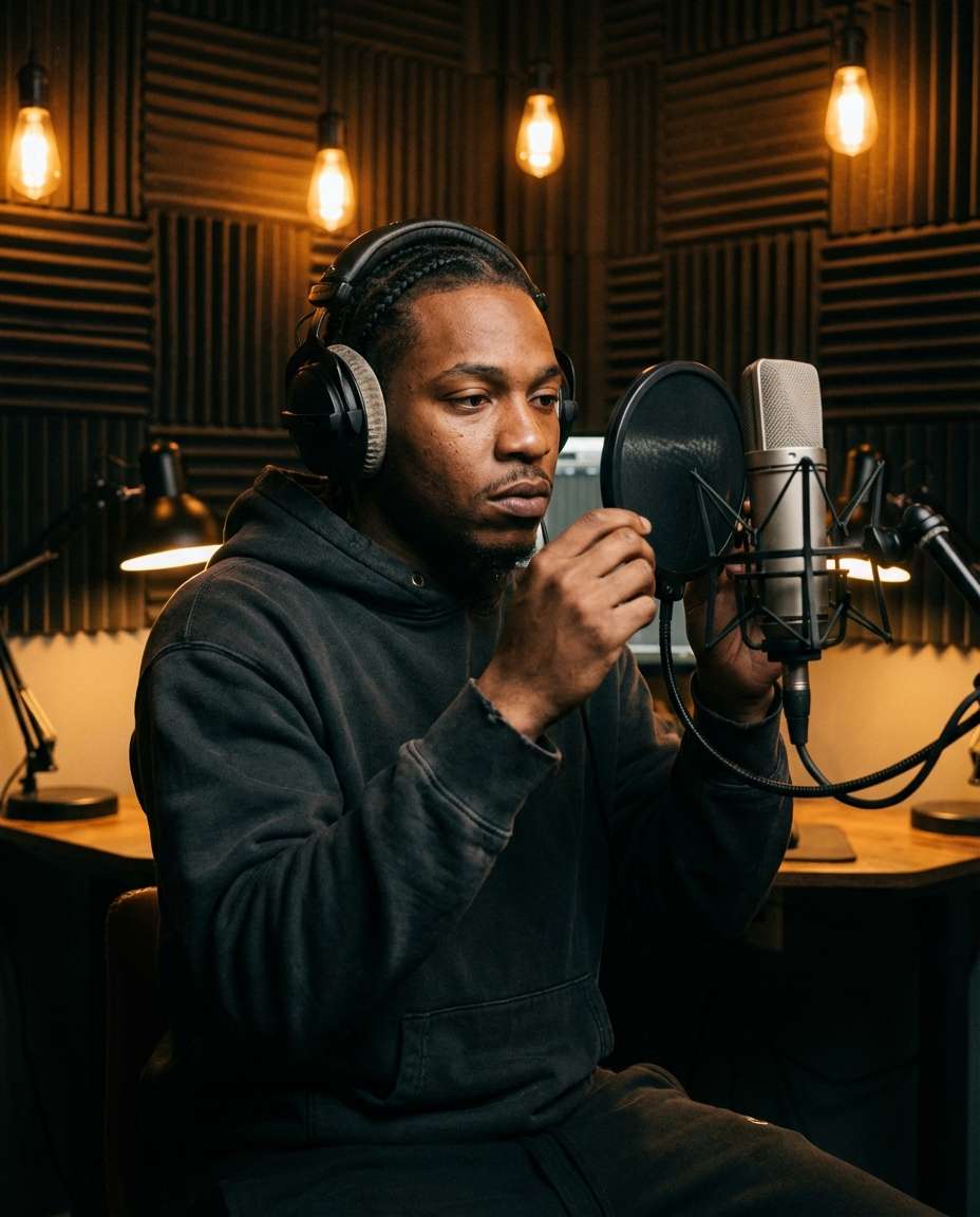 moody studio session photo