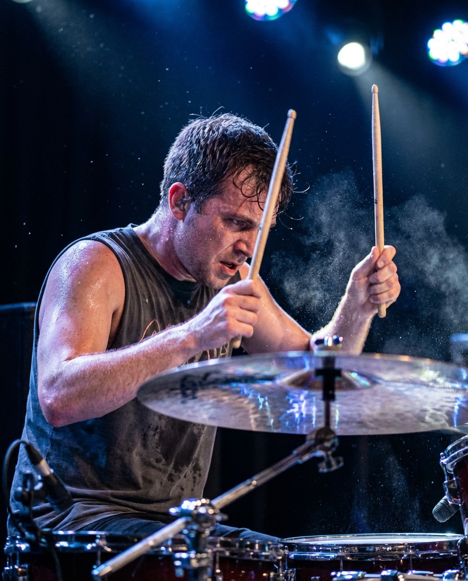 drummer action freeze photo