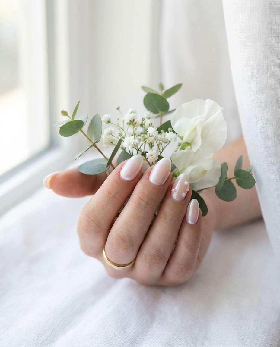 bridal pearl french photo