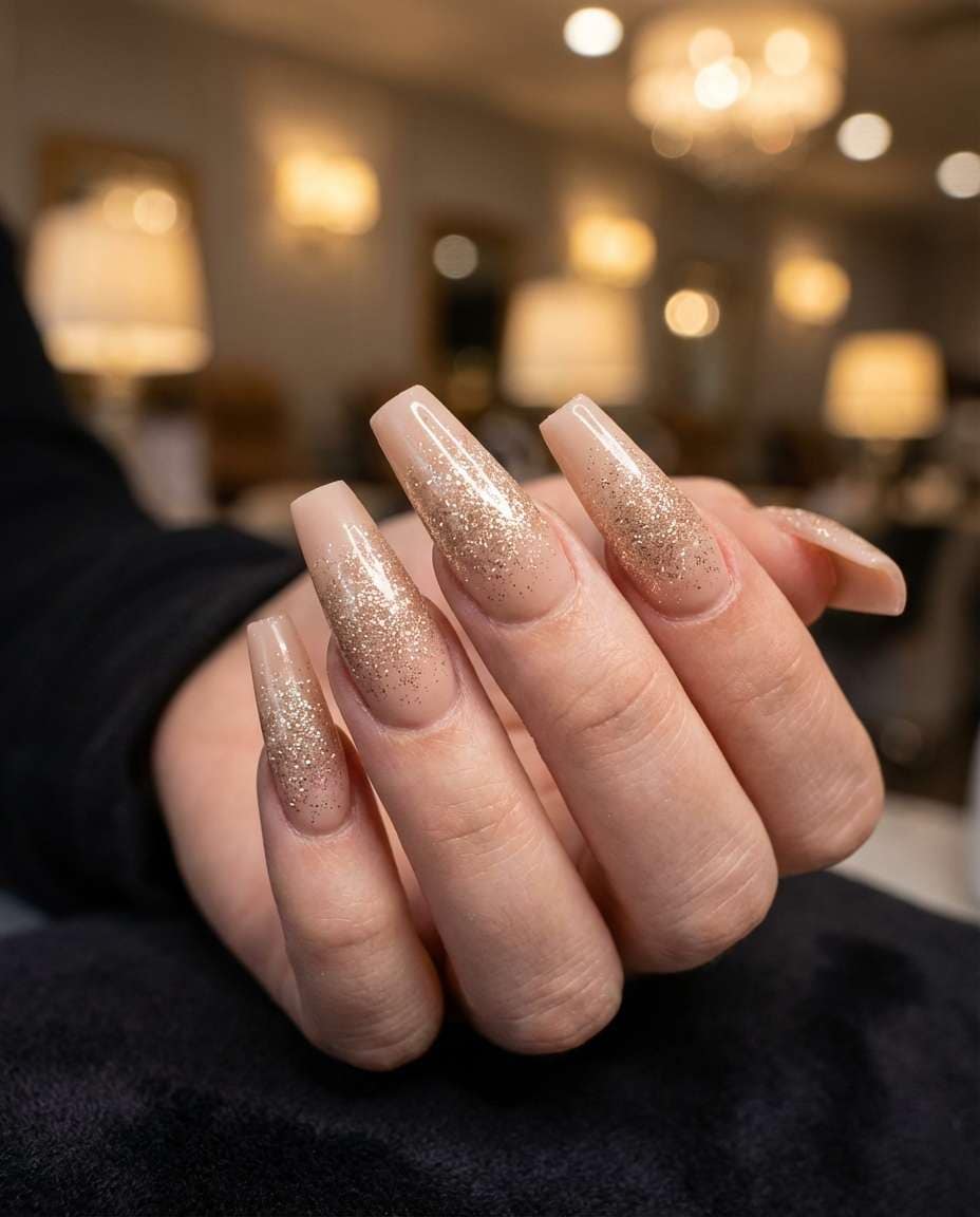glitter cuticle fade photo