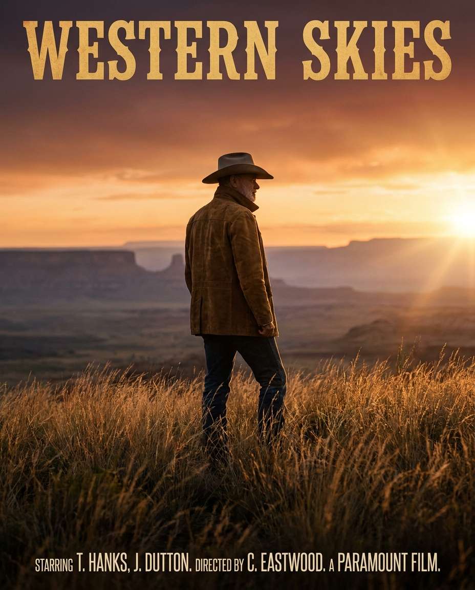 golden hour western photo