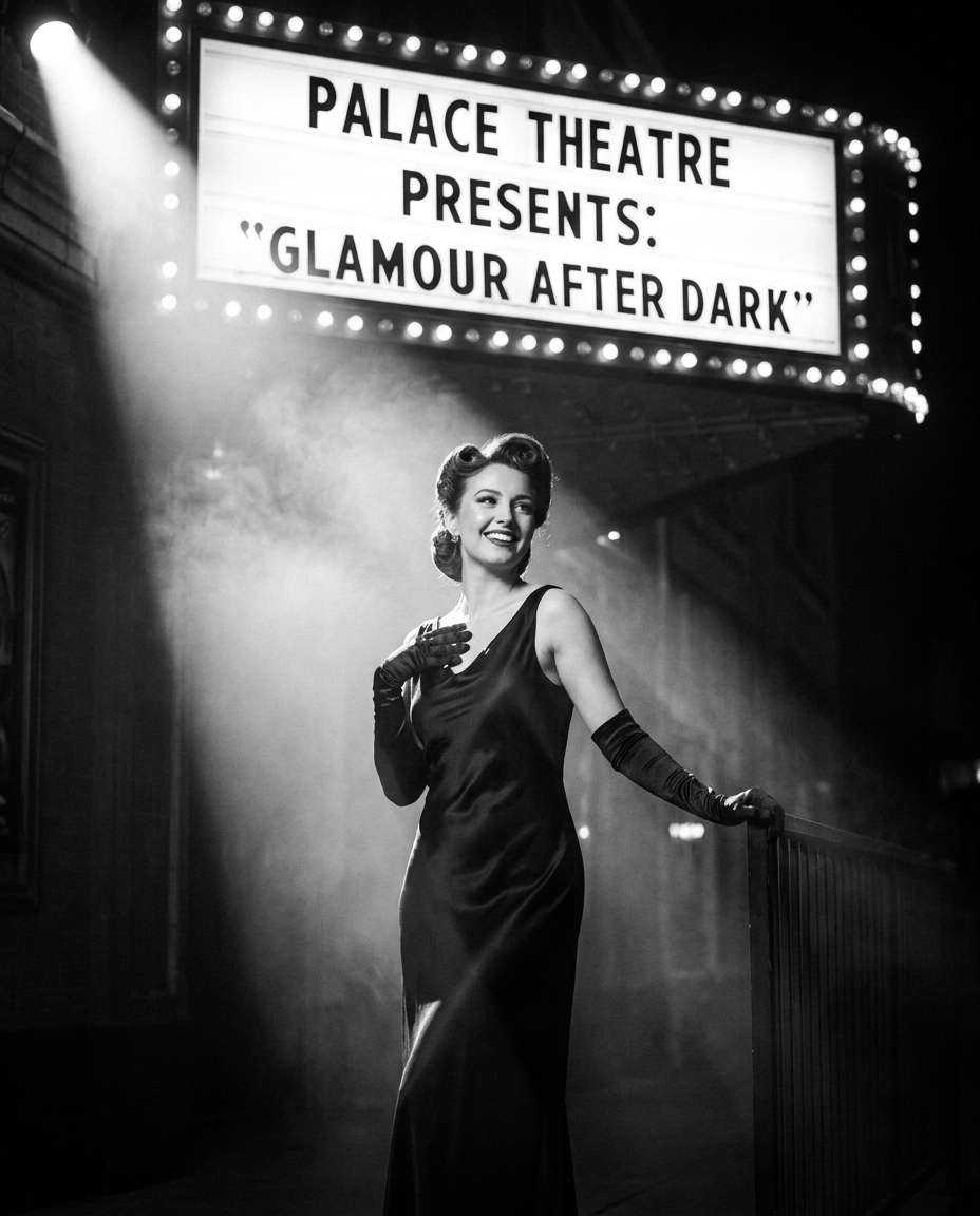 old hollywood spotlight photo