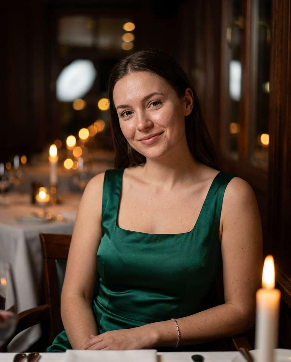 candlelit dinner date photo