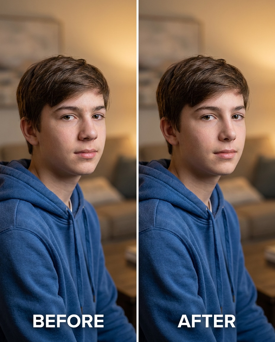 natural teen retouch photo
