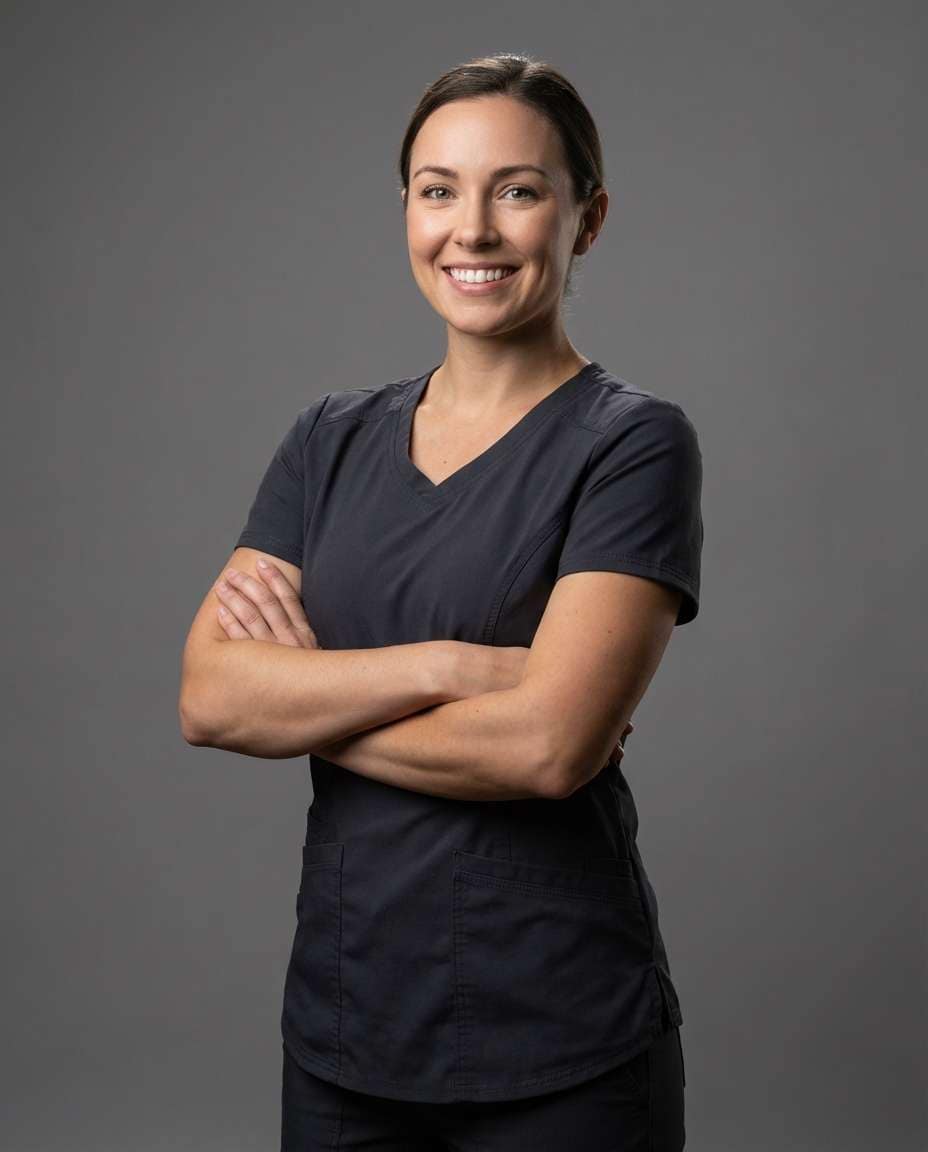 soft studio scrubs photo