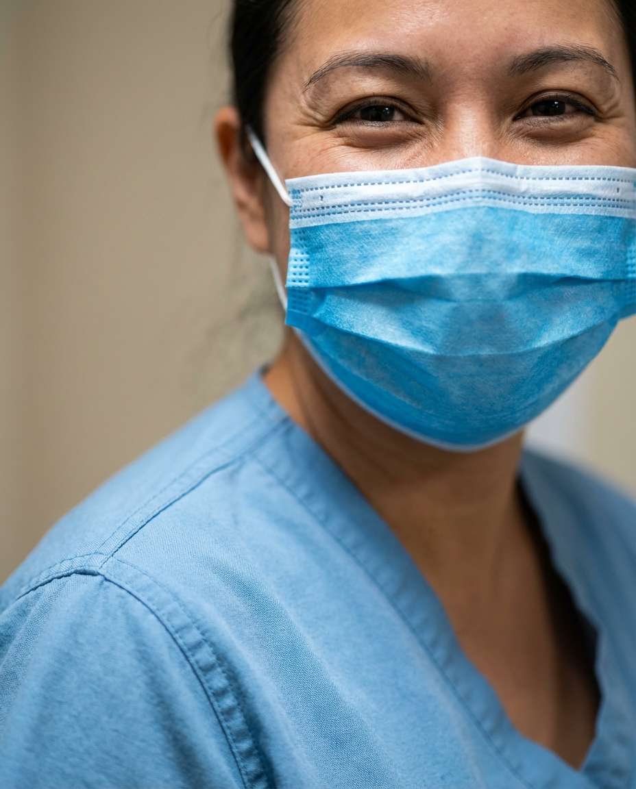 soft smile mask on photo