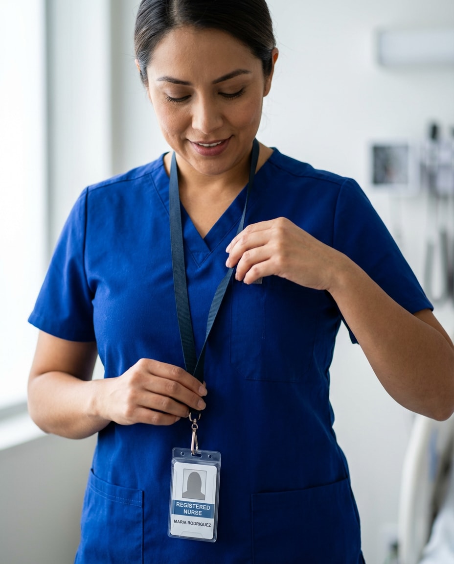 badge and lanyard photo
