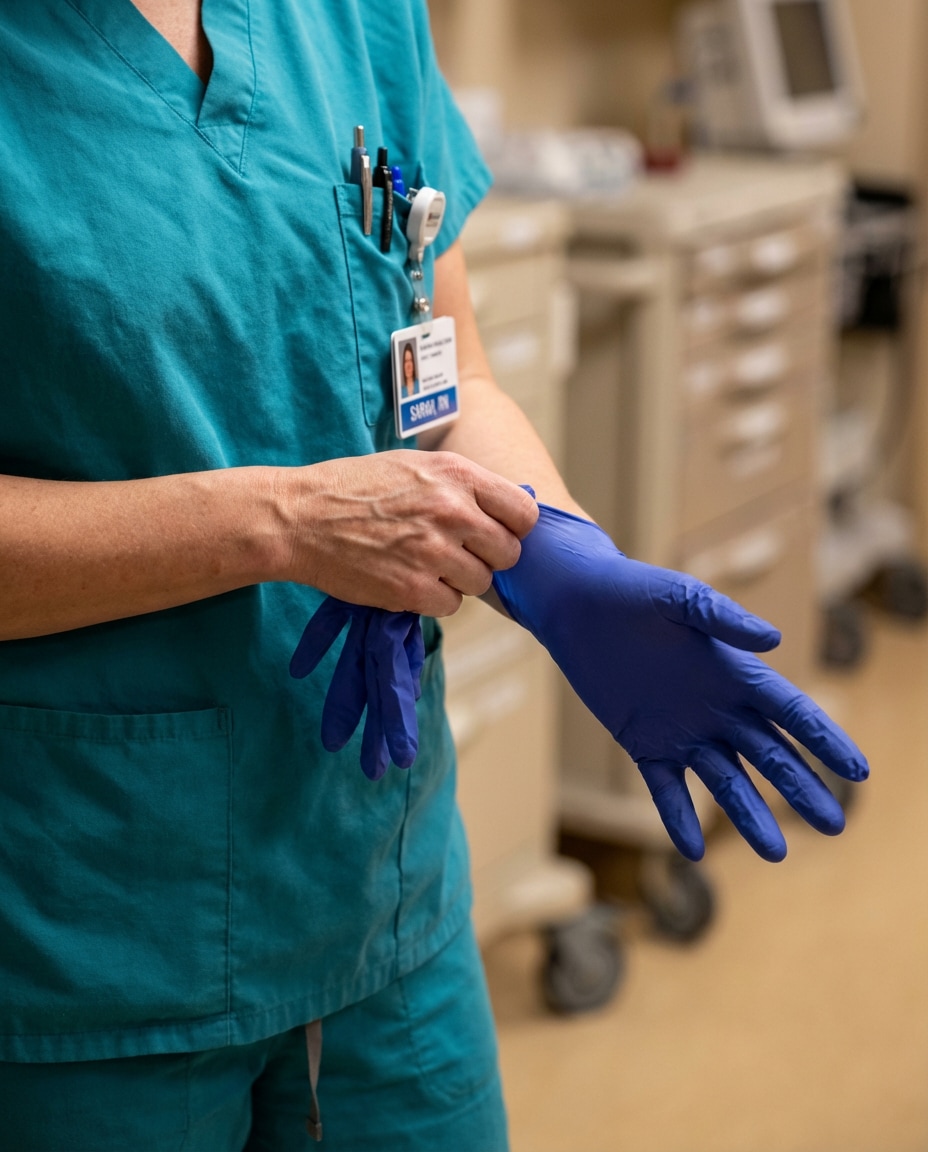 hands in gloves photo