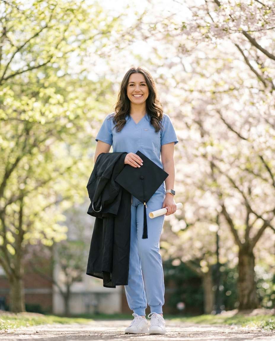 blue scrubs outdoor photo