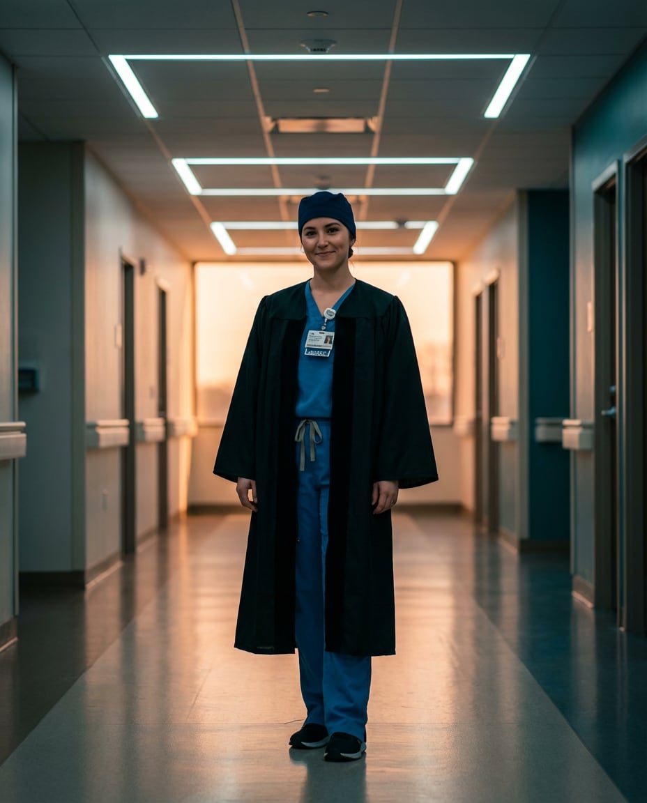 hospital hallway cinematic photo