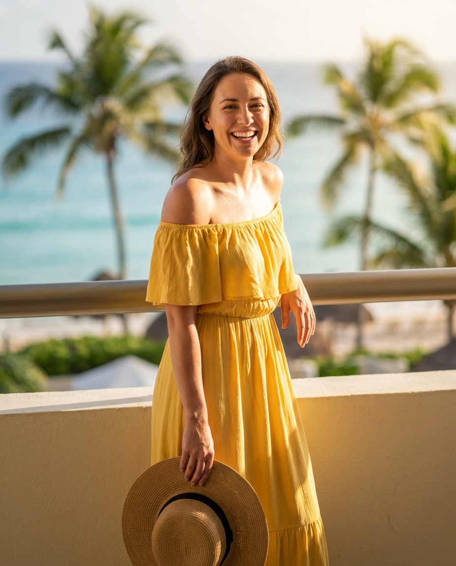 tropical resort balcony photo