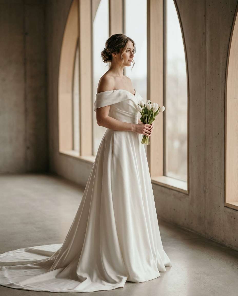 modern bridal minimal photo