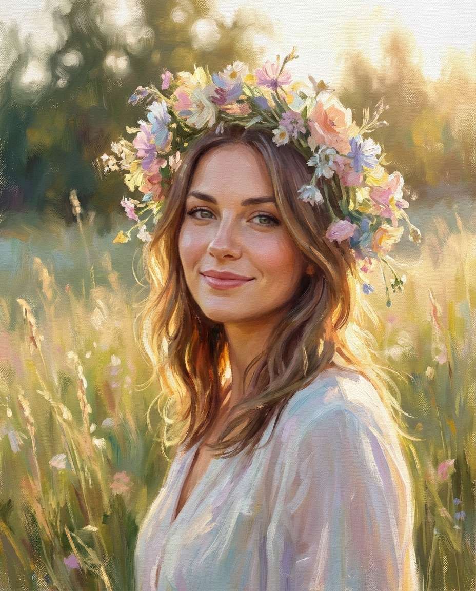 boho flower crown photo