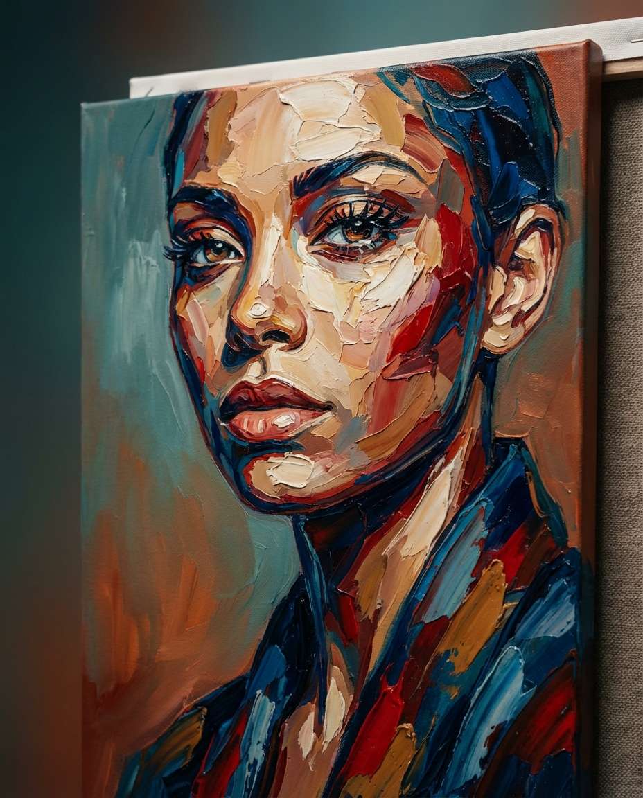 modern impasto closeup photo