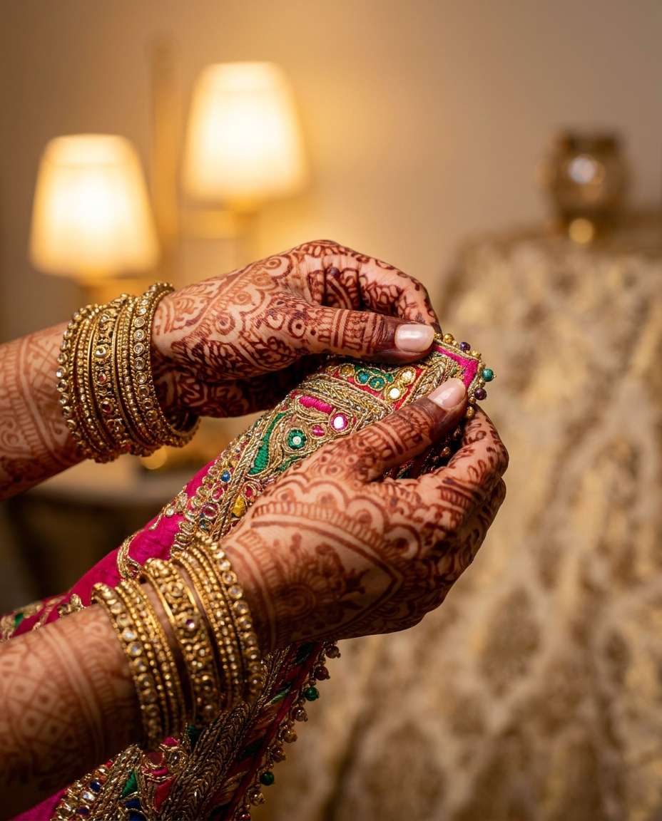 bangles and dupatta detail photo