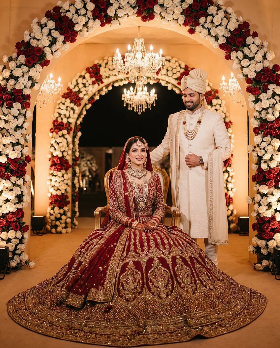 baraat stage pose photo
