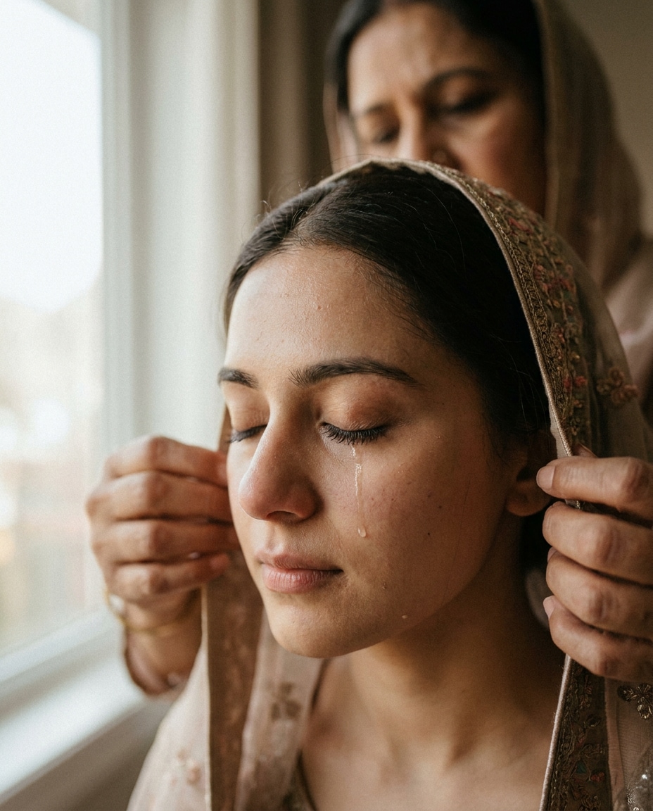 bridal tears moment photo