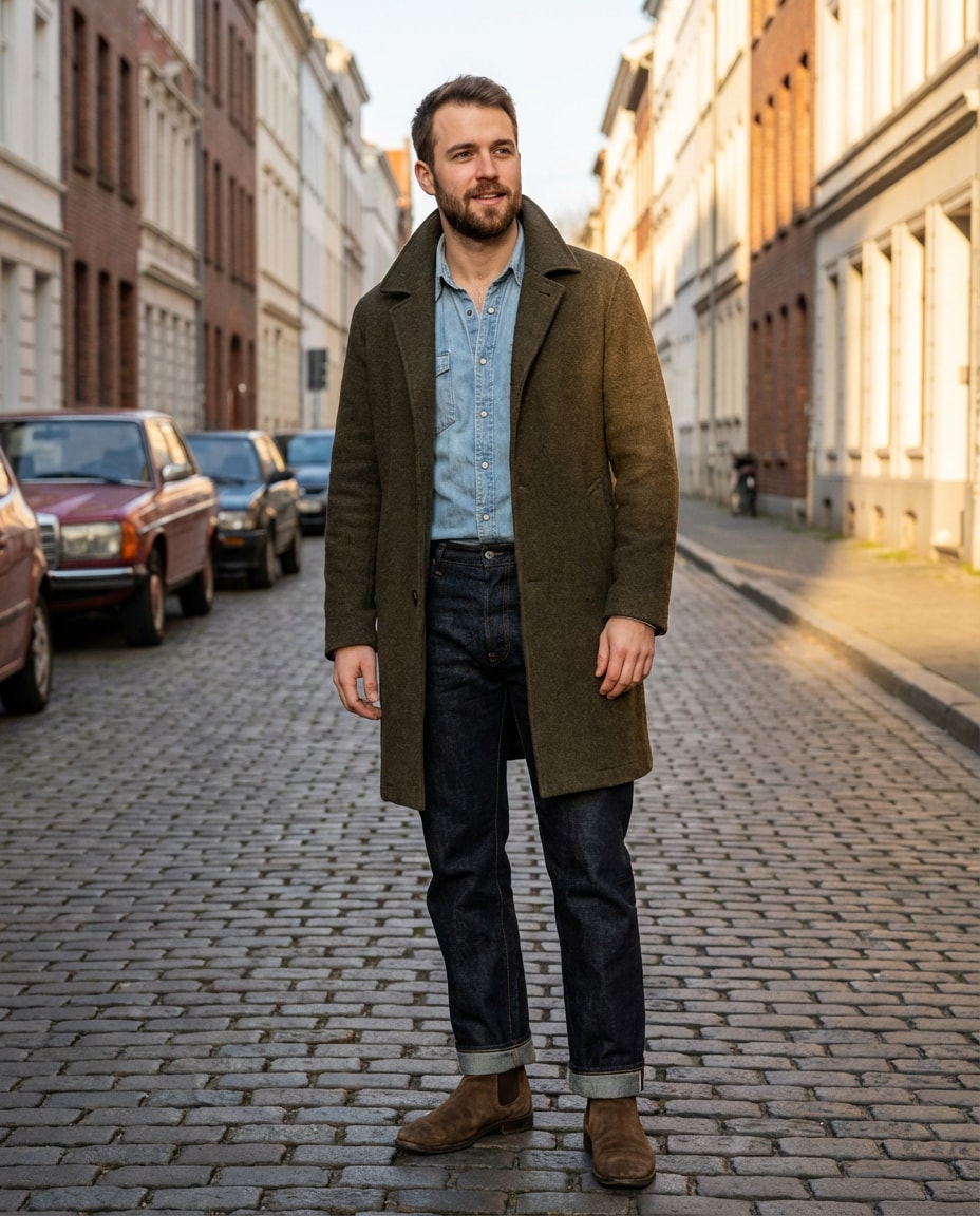 denim and overcoat photo