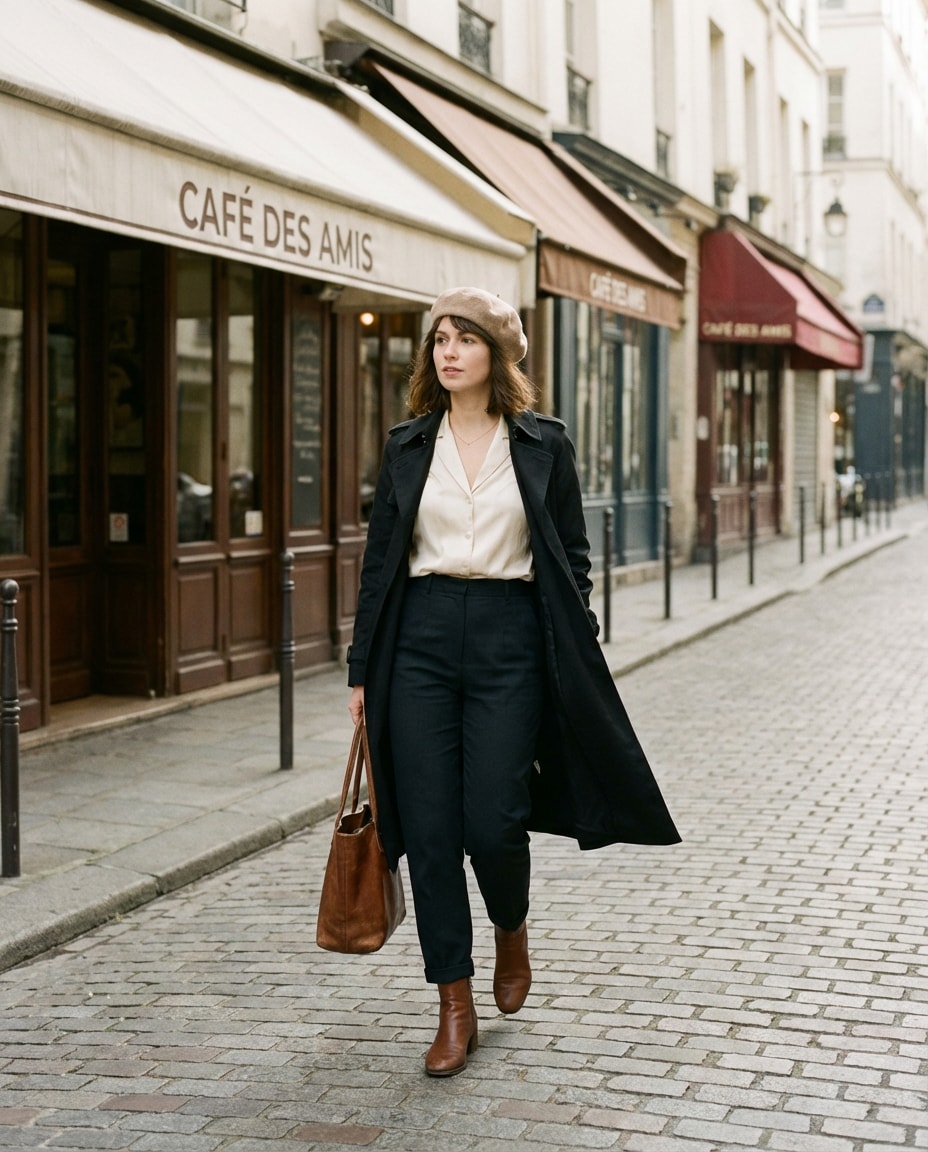 paris sidewalk chic photo