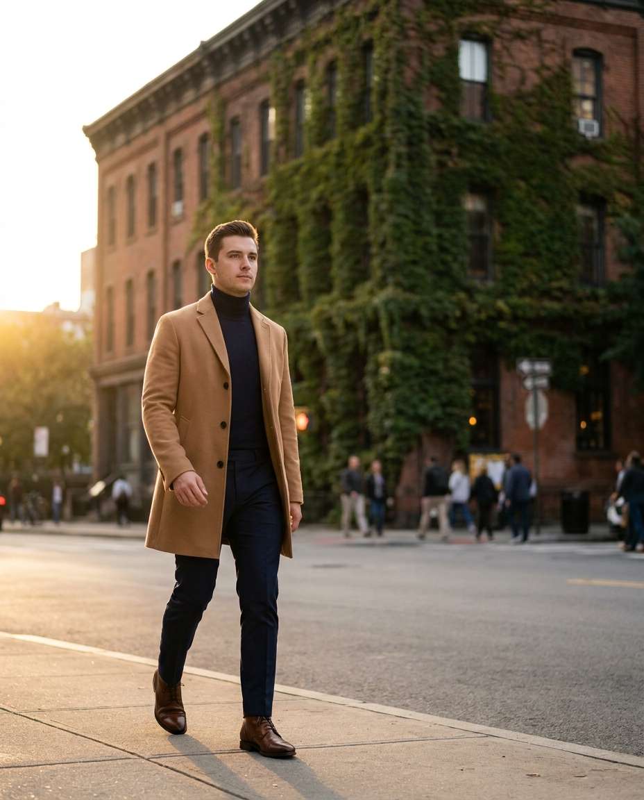 camel and navy classic photo