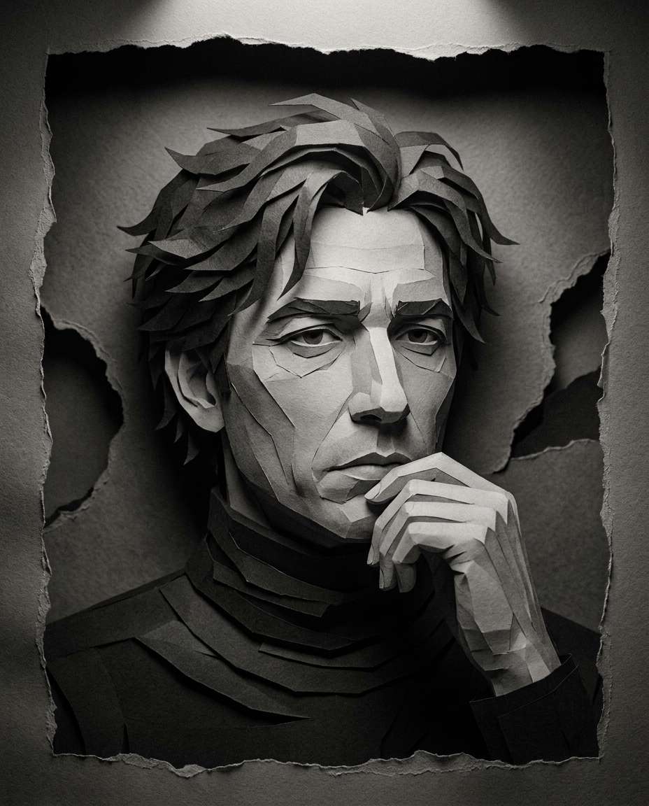 moody monochrome charcoal photo