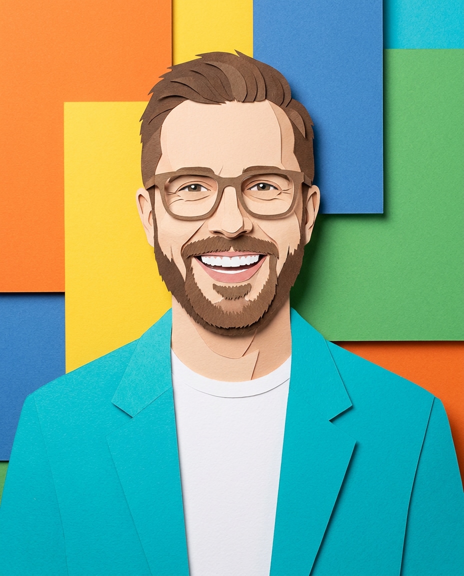 bold color block layers photo