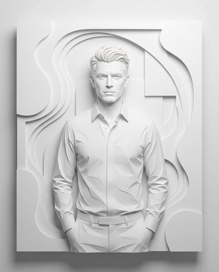 minimal white cutout photo