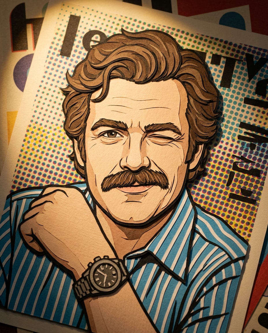 retro poster portrait photo
