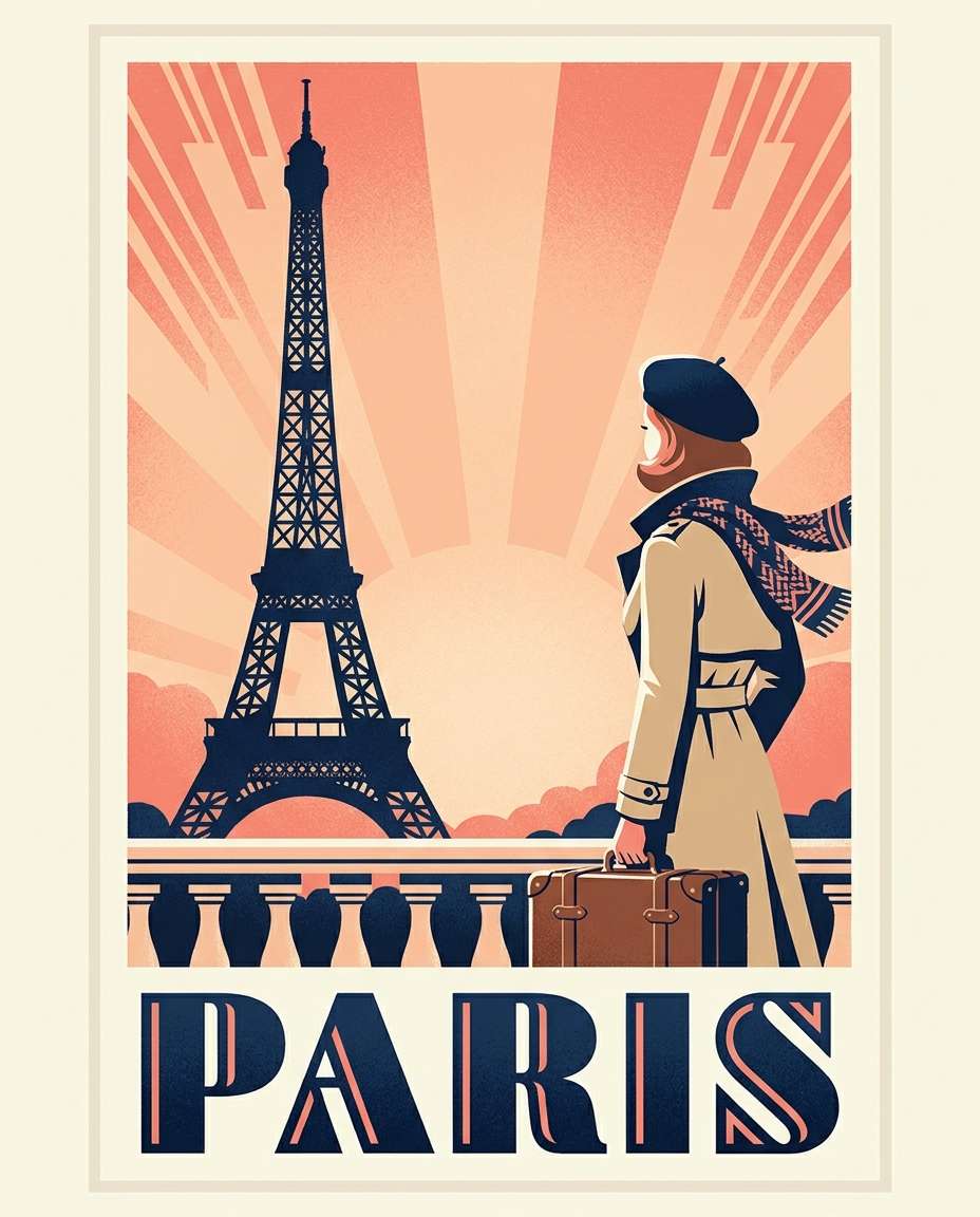 eiffel at sunrise photo