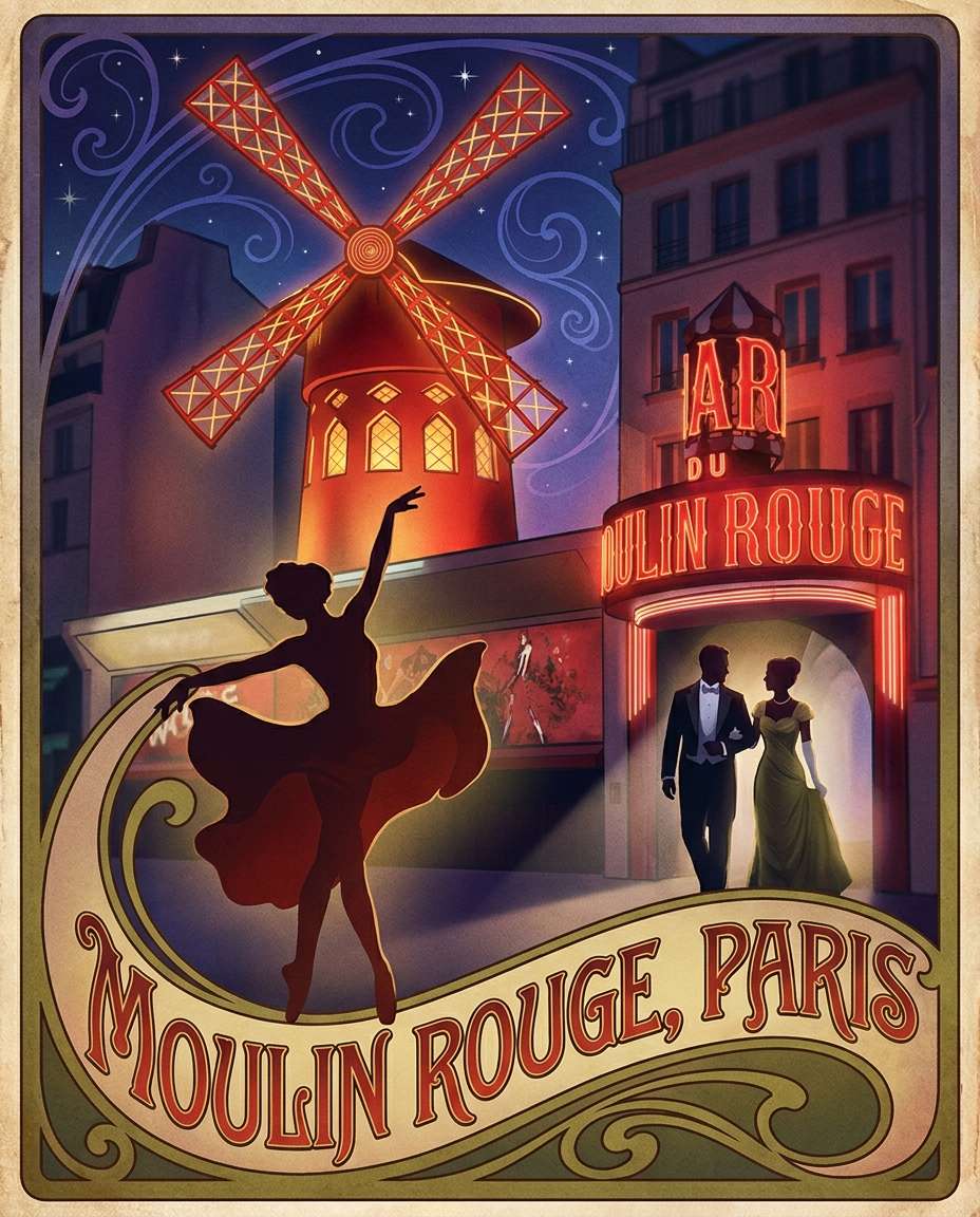 moulin rouge lights photo