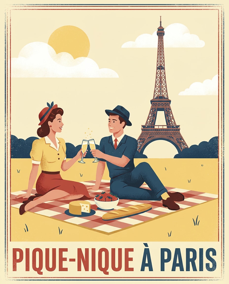 picnic by eiffel photo