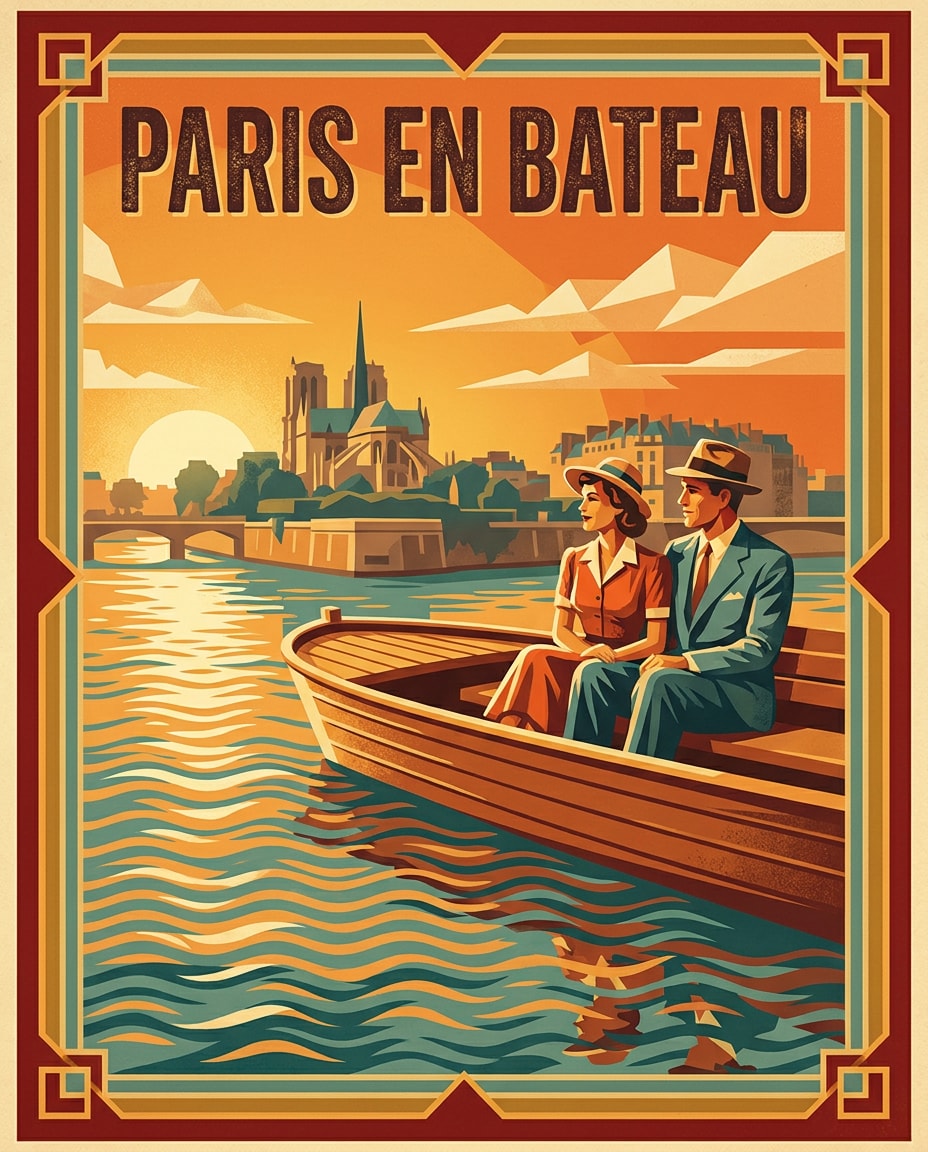 seine sunset cruise photo
