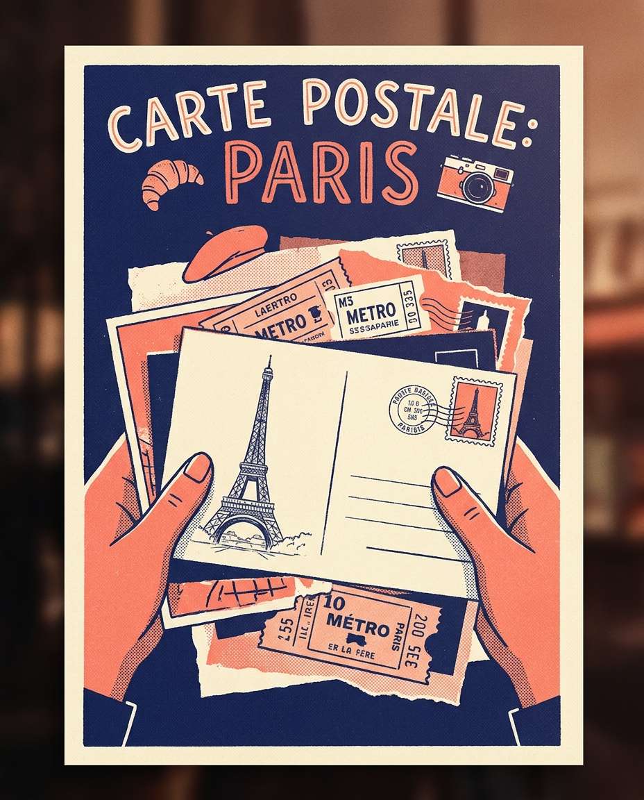 postcards and stamps photo