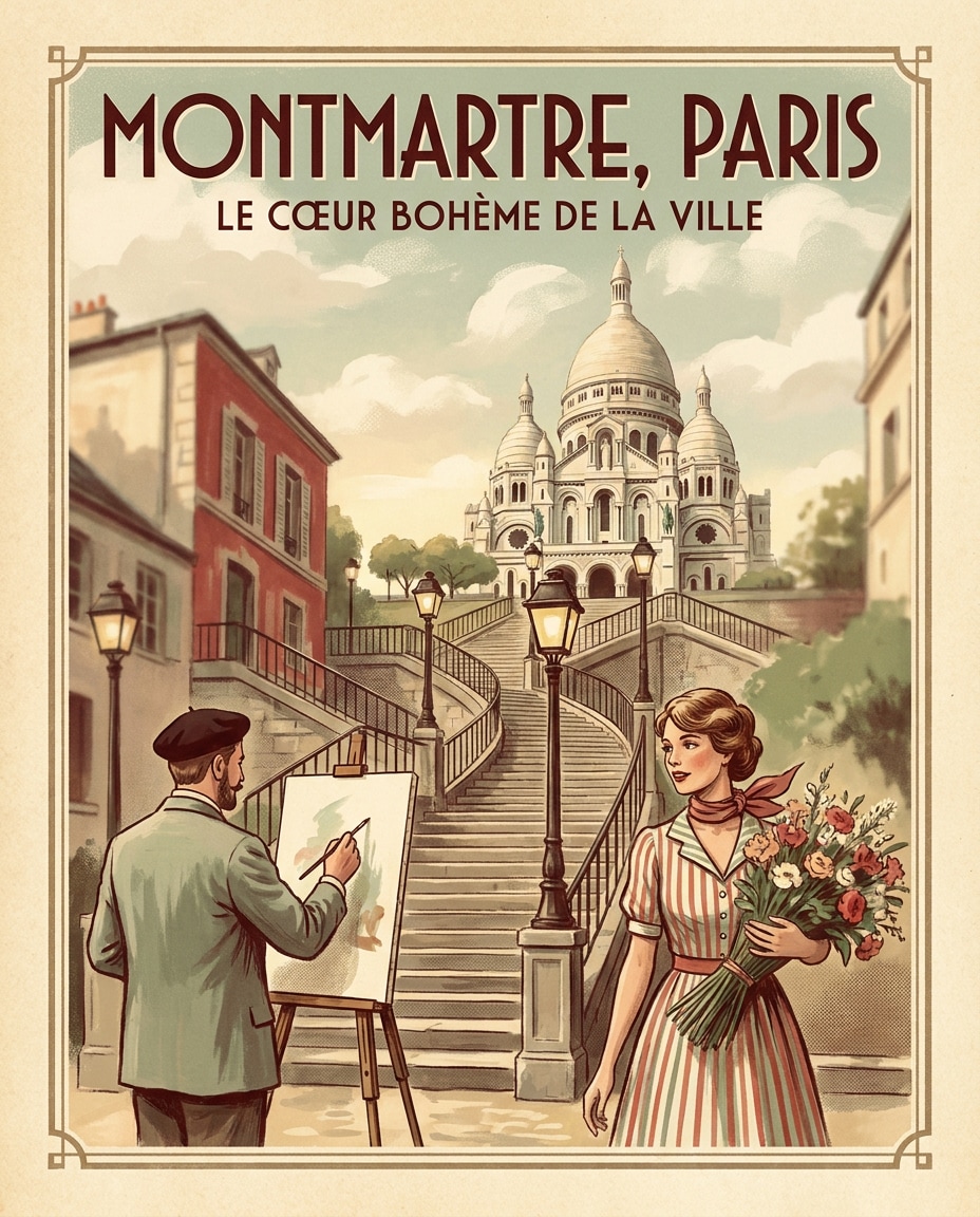 montmartre stairs photo