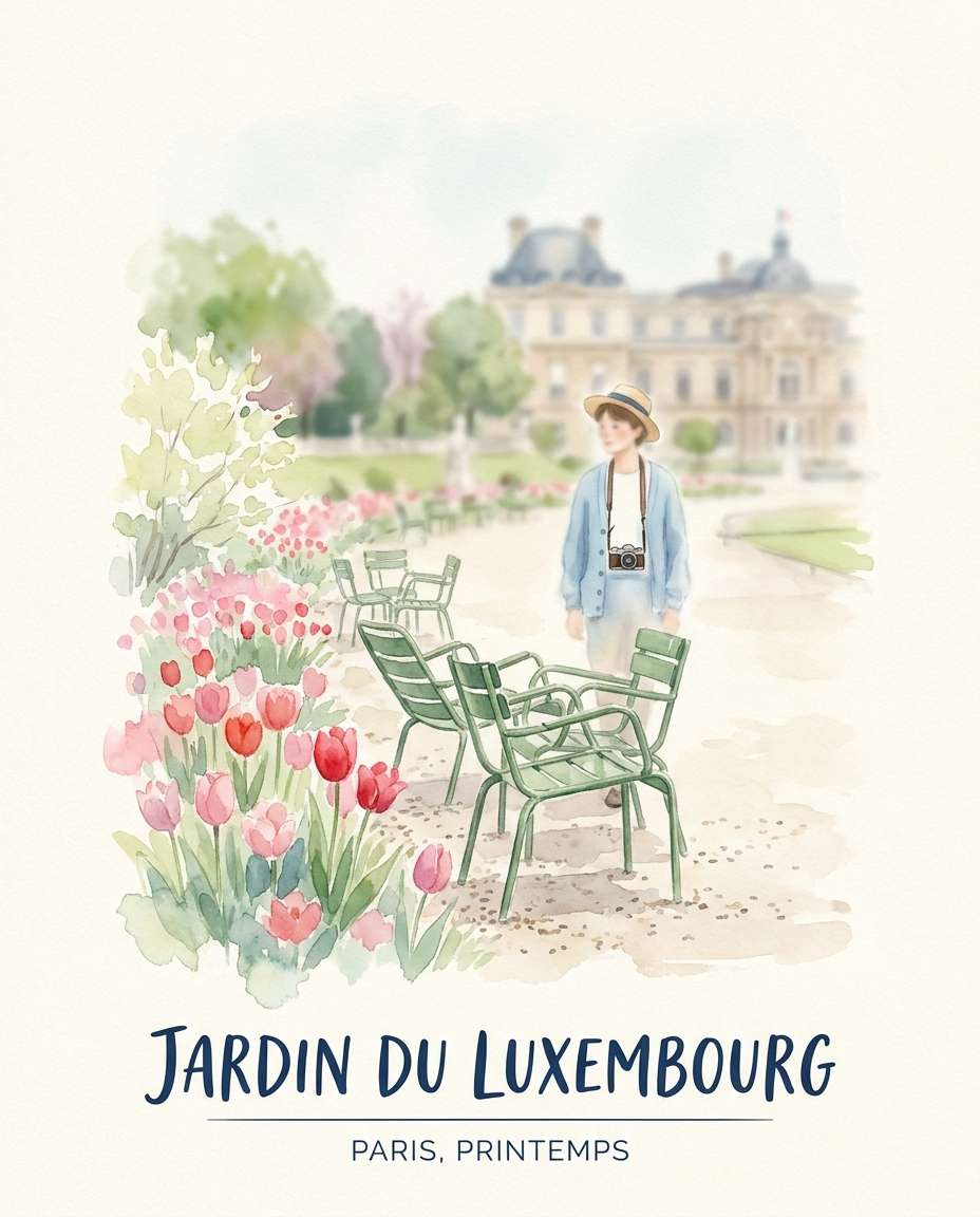 luxembourg gardens spring photo