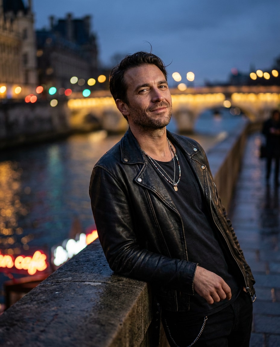 seine night bokeh photo