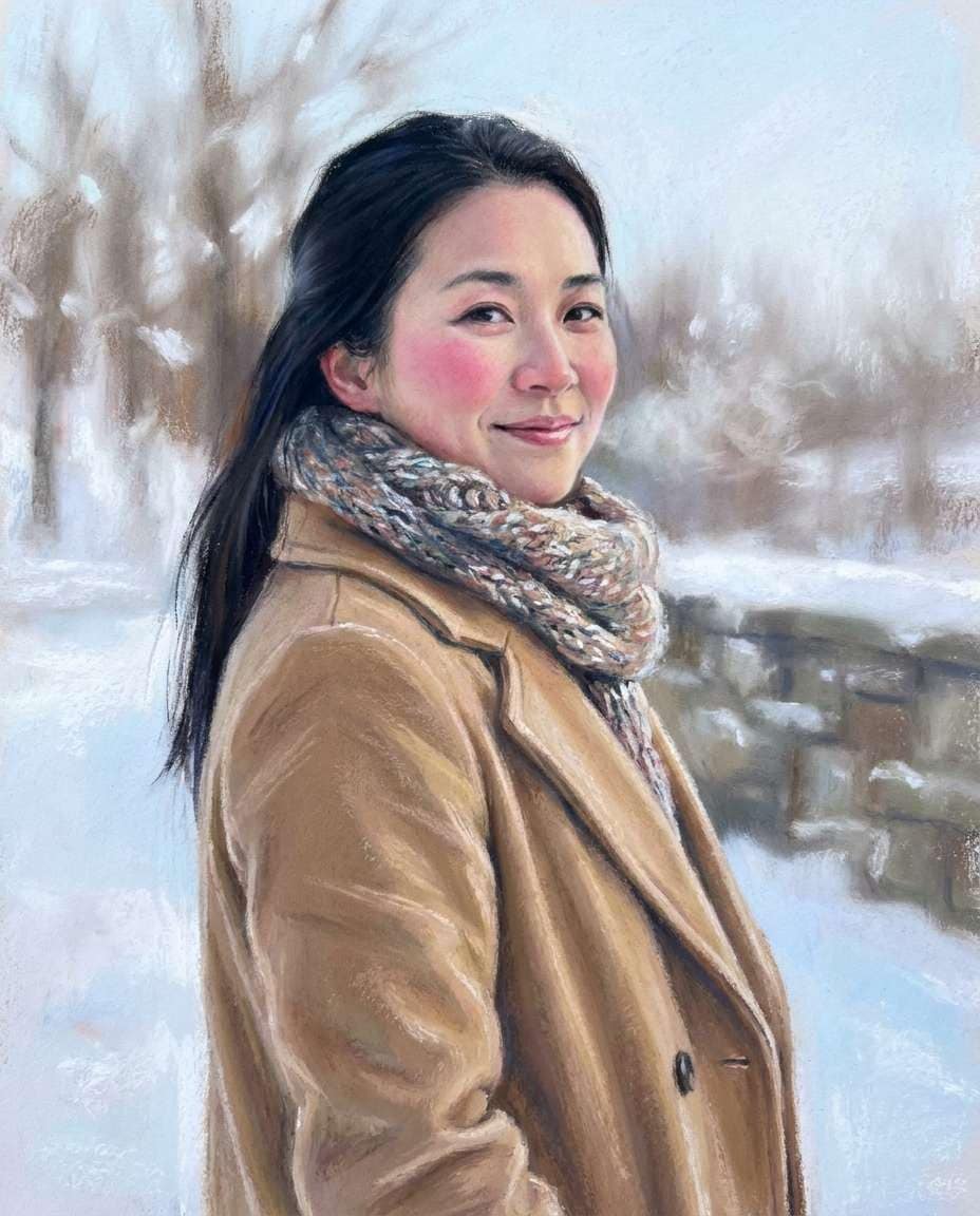 winter coat glow photo