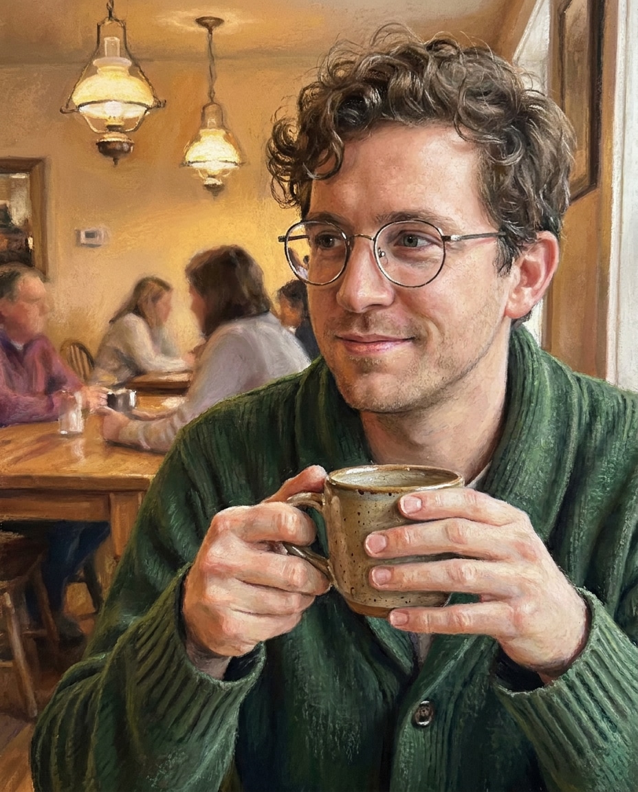 painterly coffee shop photo