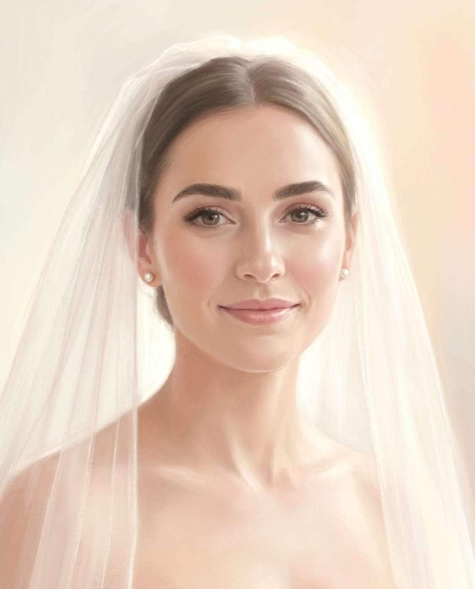 soft bridal veil photo