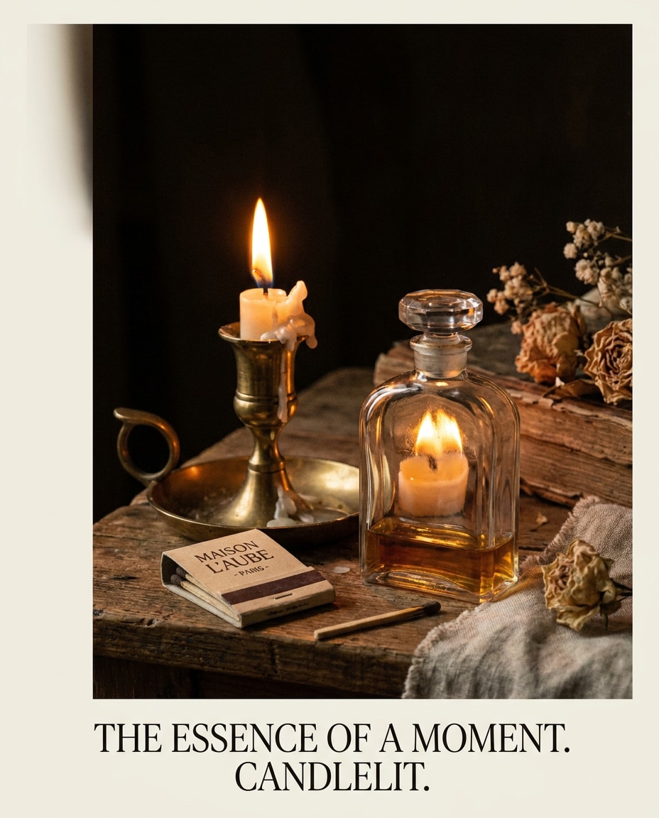 candlelit still life glow photo