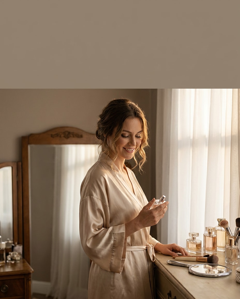 model in silk robe photo