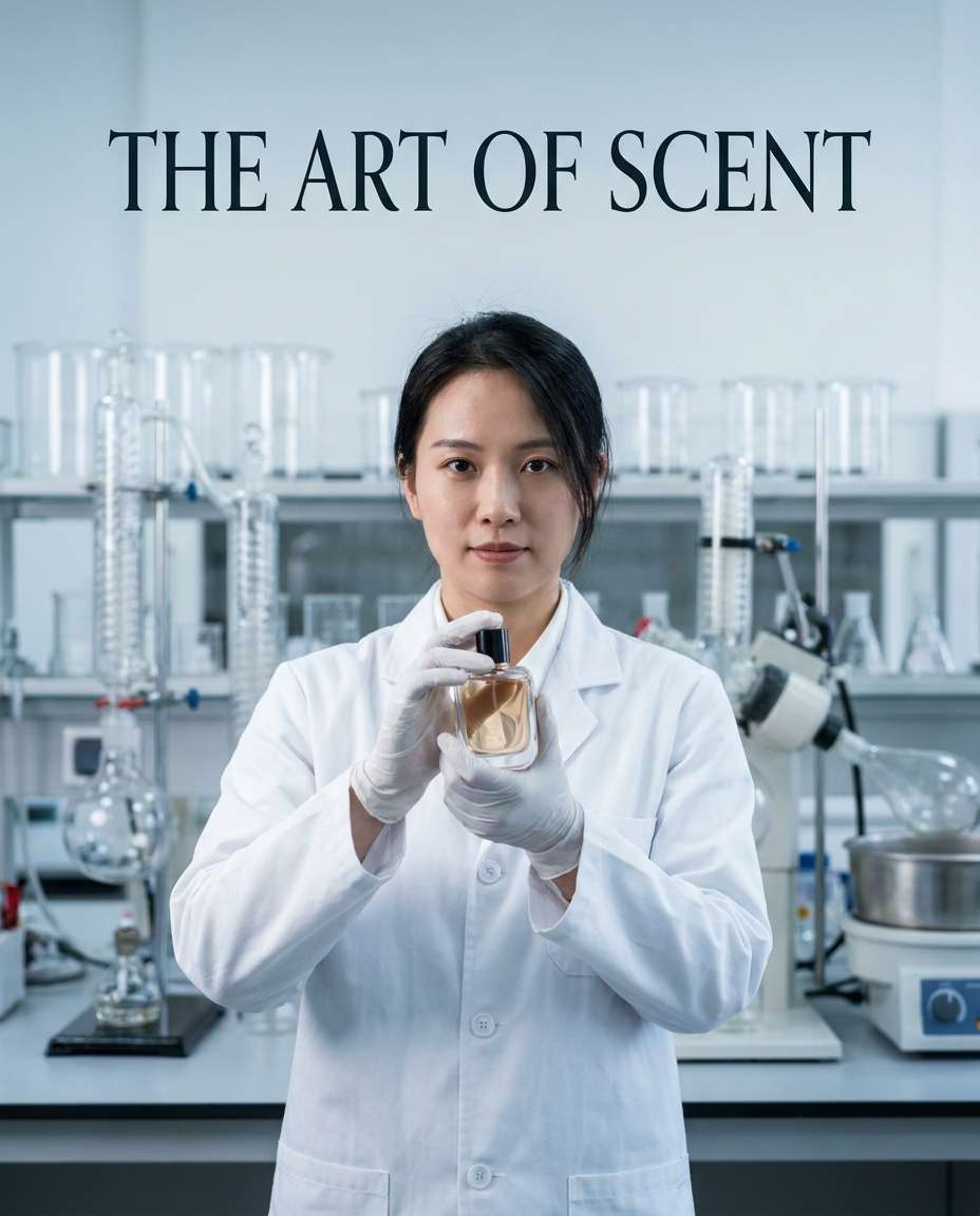 perfumer at work bench photo