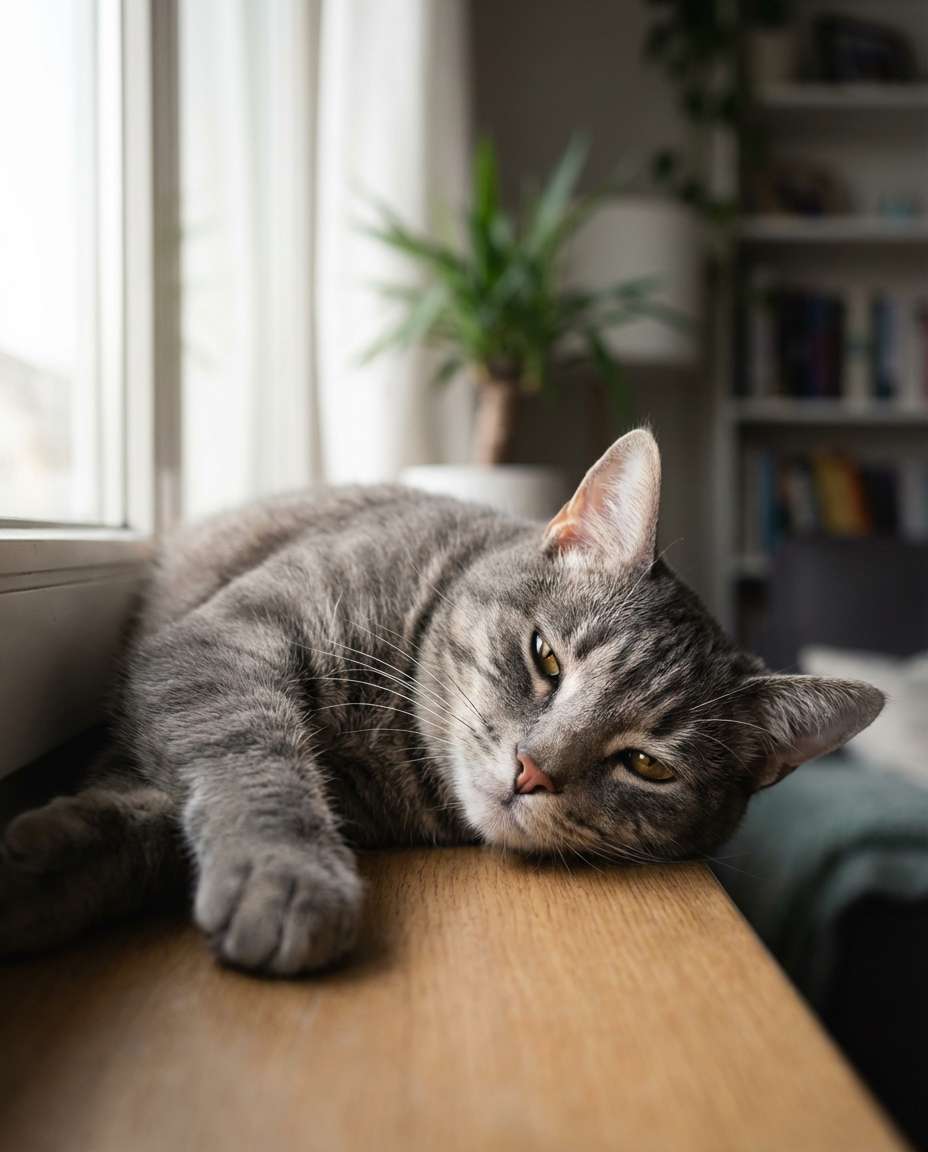 cozy window cat photo